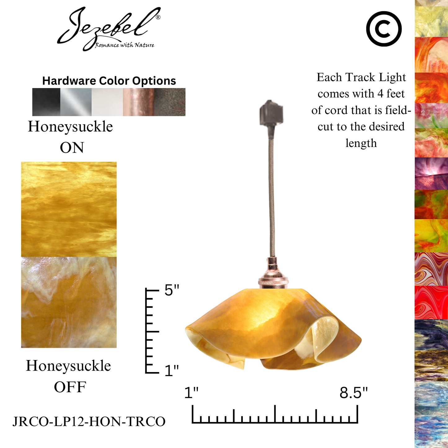 Jezebel Signature® Track Lighting Lily Pendant, Small