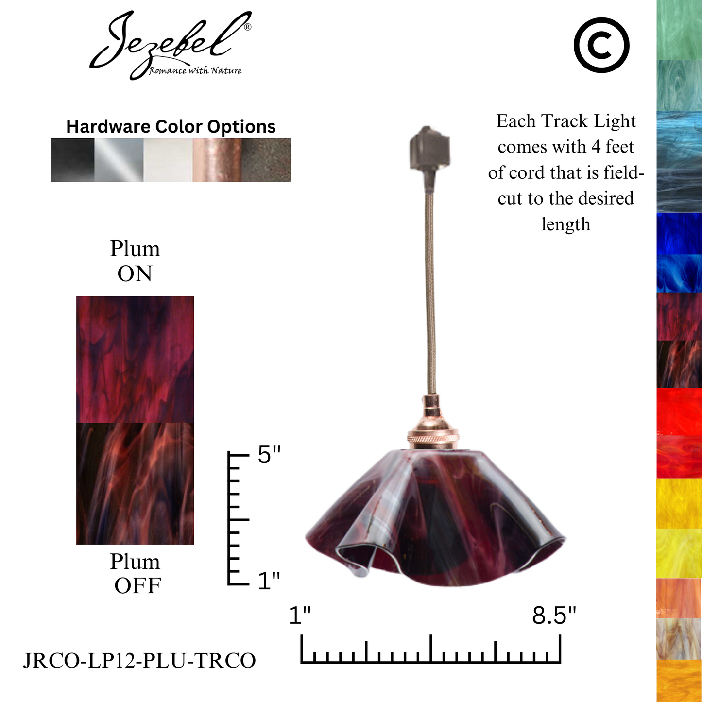 Jezebel Radiance® Track Lighting Lily Pendant, Small