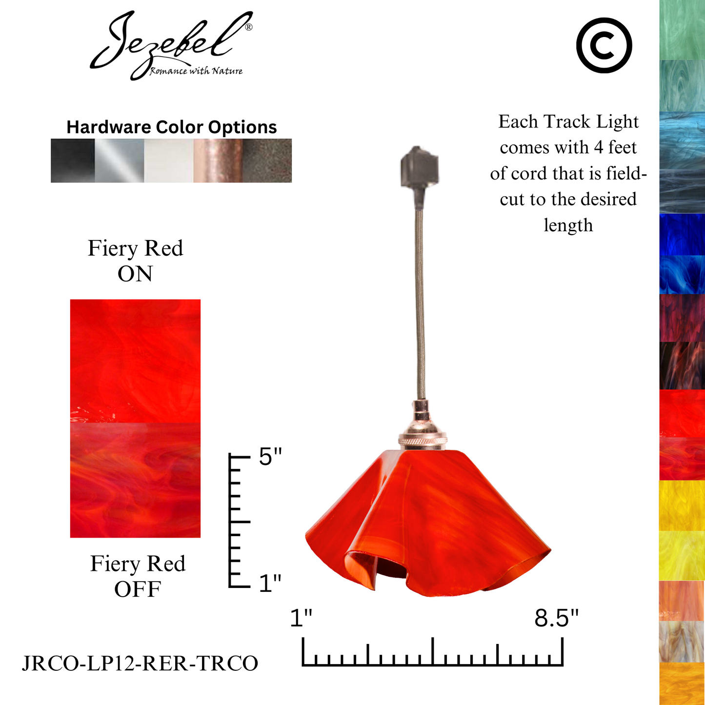 Jezebel Radiance® Track Lighting Lily Pendant, Small