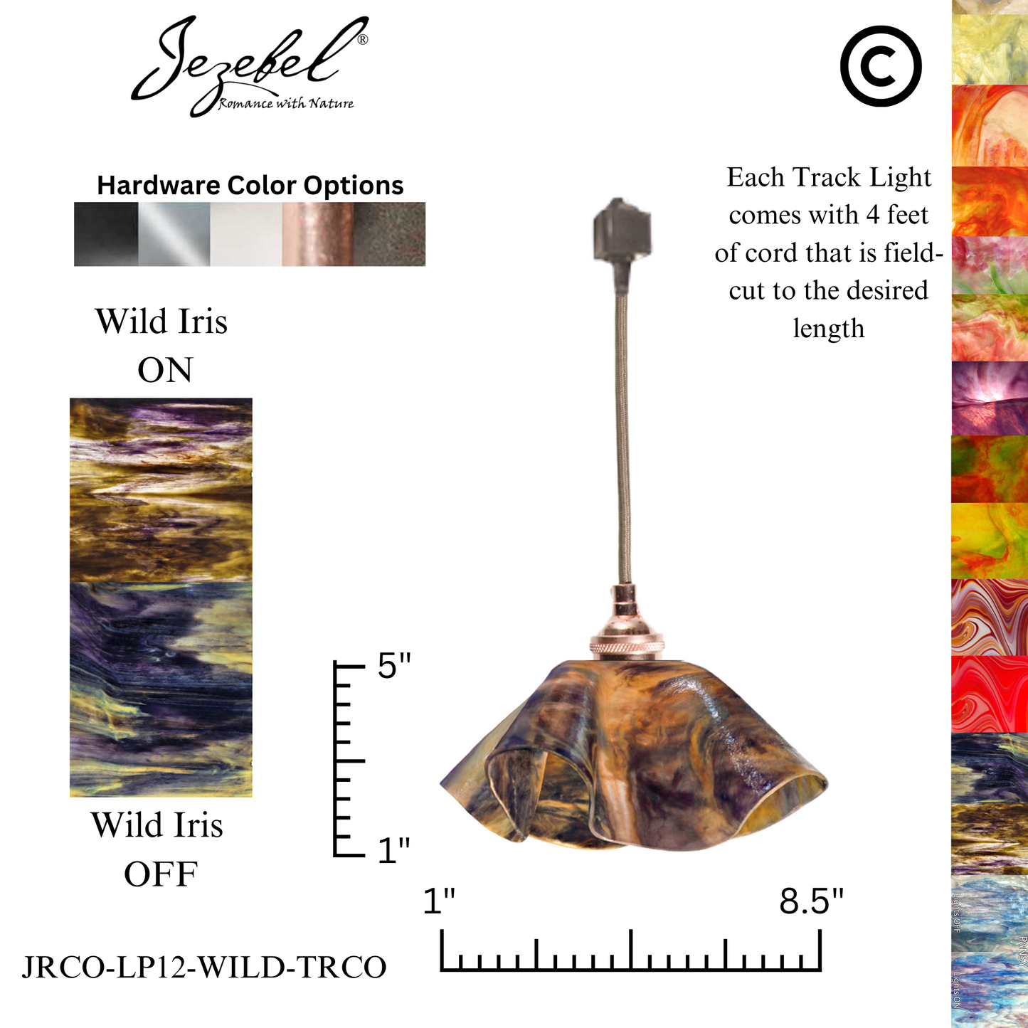 Jezebel Signature® Track Lighting Lily Pendant, Small