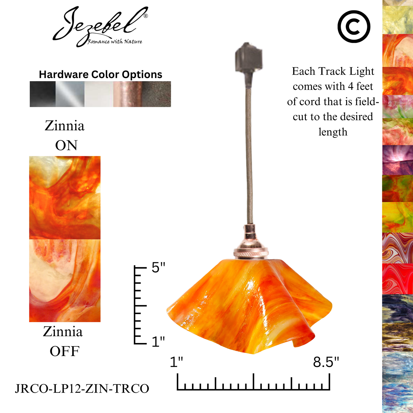 Jezebel Signature® Track Lighting Lily Pendant, Small
