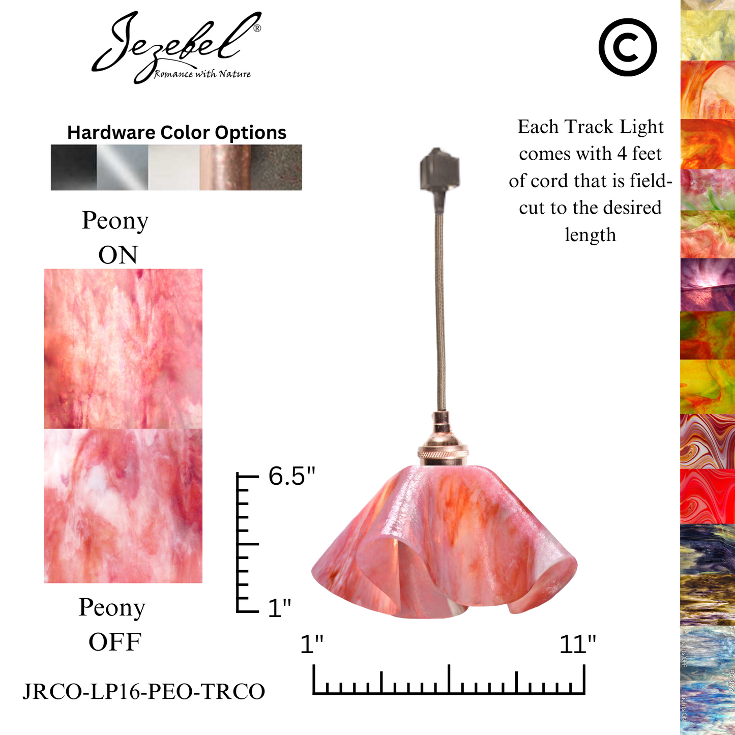 Jezebel Signature® Track Lighting Lily Pendant, Large