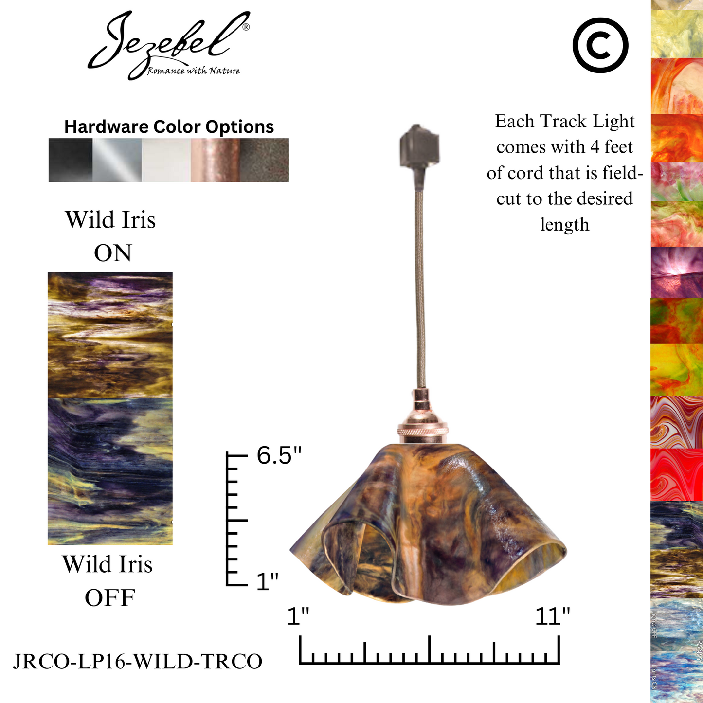 Jezebel Signature® Track Lighting Lily Pendant, Large