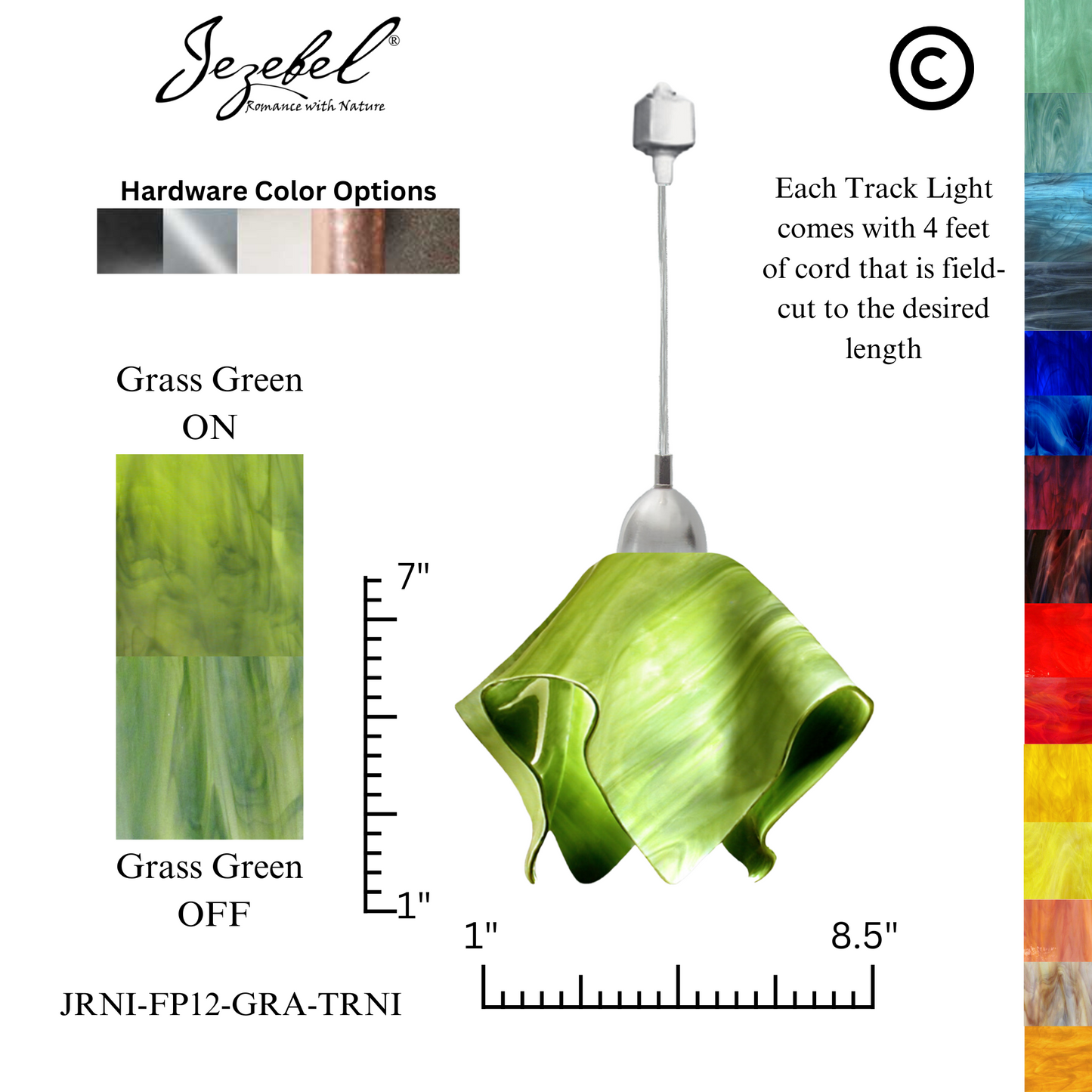 Jezebel Radiance® Track Lighting Flame Pendant, Small