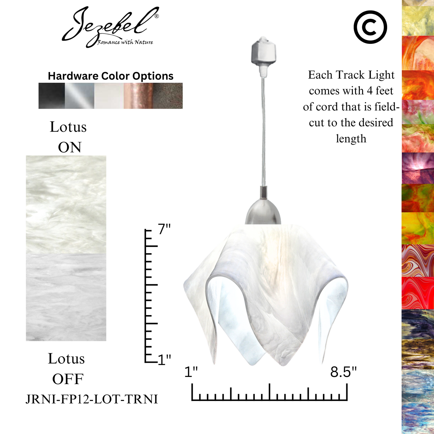 Jezebel Signature® Track Lighting Flame Pendant, Small