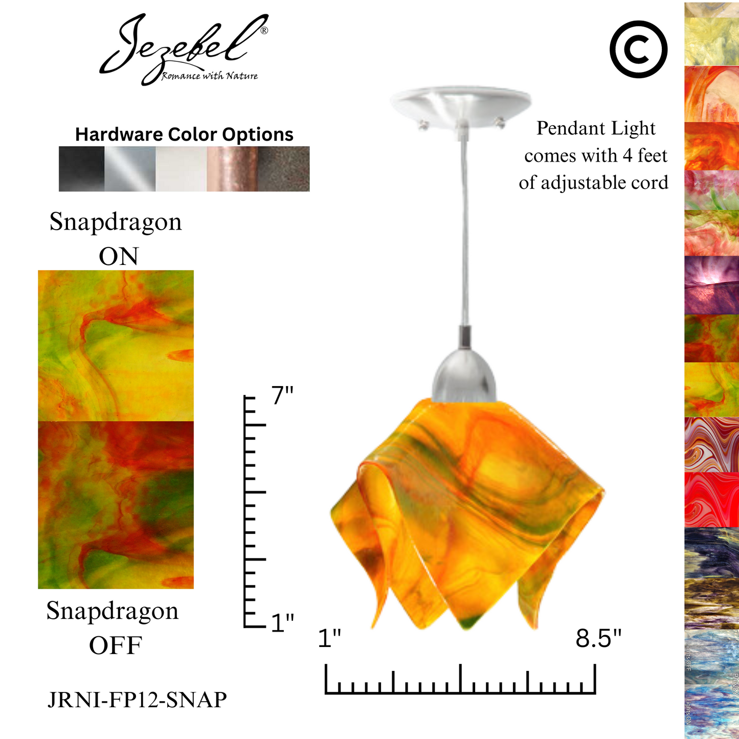 Jezebel Signature® Flame Pendant, Small