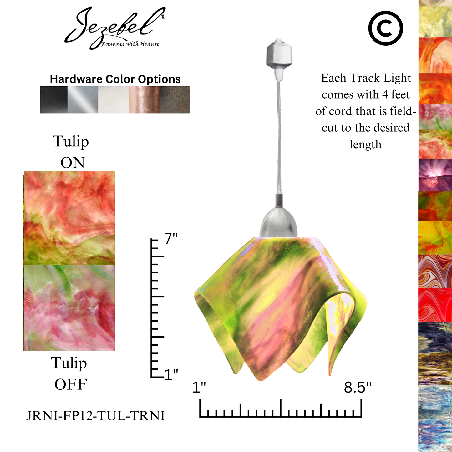 Jezebel Signature® Track Lighting Flame Pendant, Small