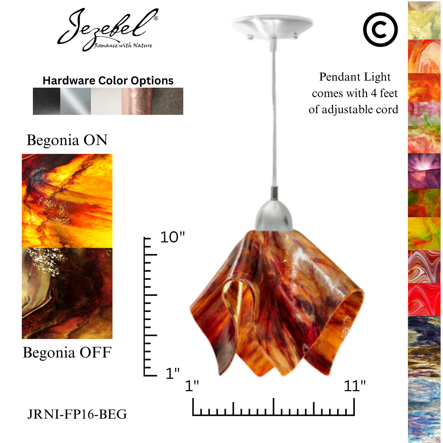Jezebel Signature® Flame Pendant, Large