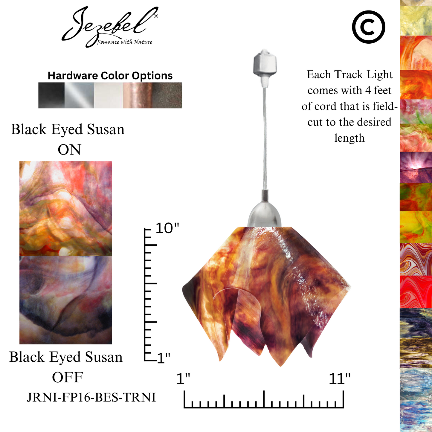 Jezebel Signature® Track Lighting Flame Pendant, Large