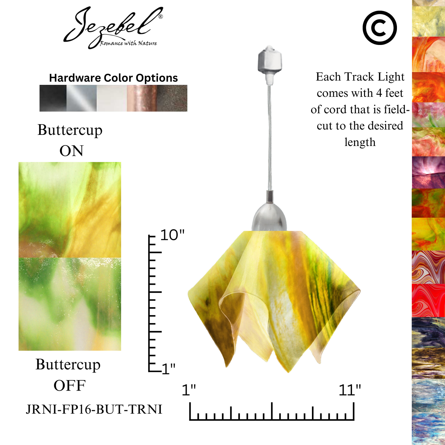 Jezebel Signature® Track Lighting Flame Pendant, Large