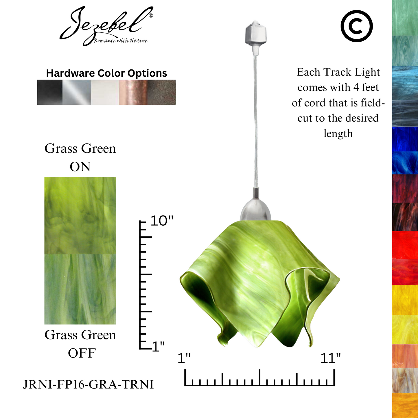 Jezebel Radiance® Track Lighting Flame Pendant, Large