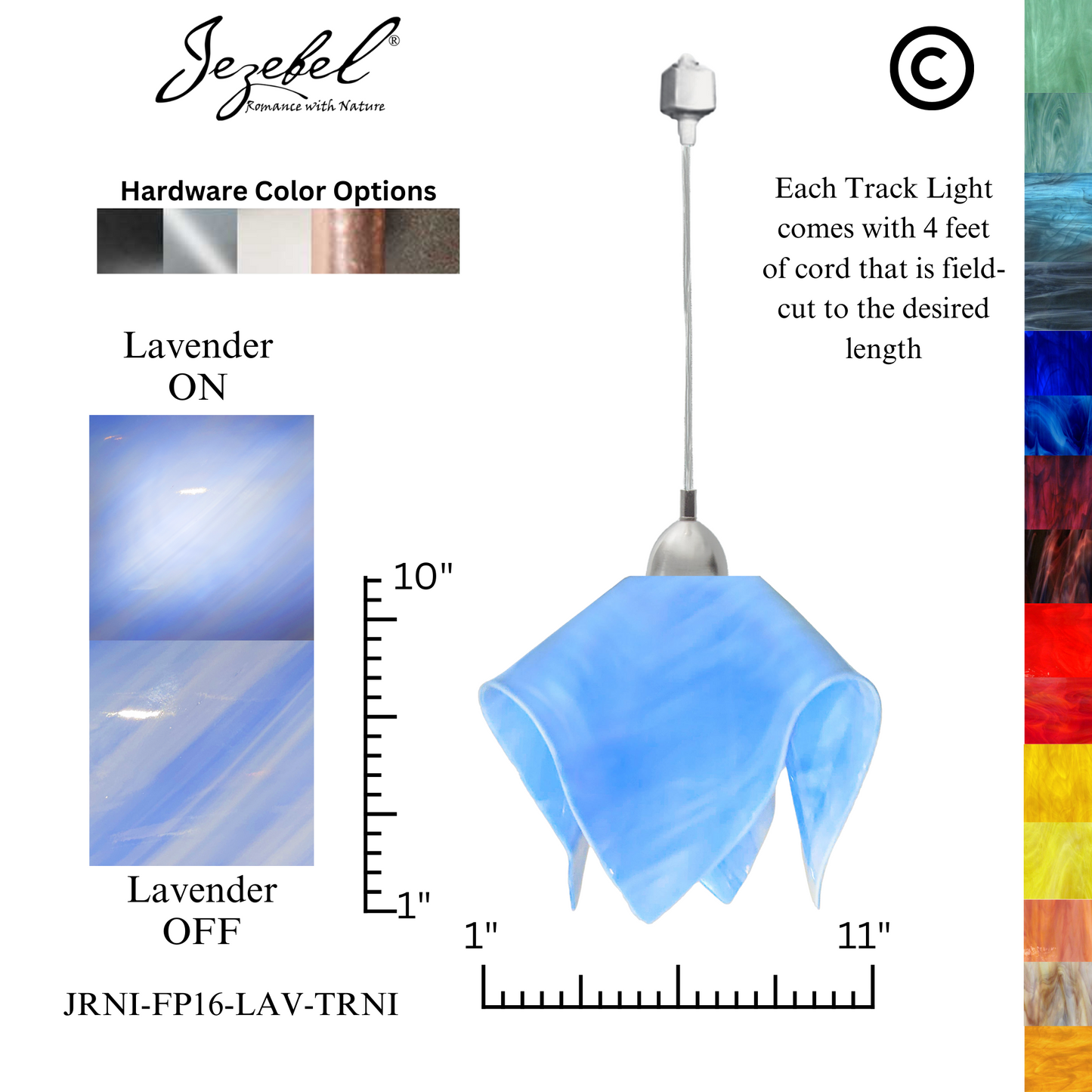 Jezebel Radiance® Track Lighting Flame Pendant, Large