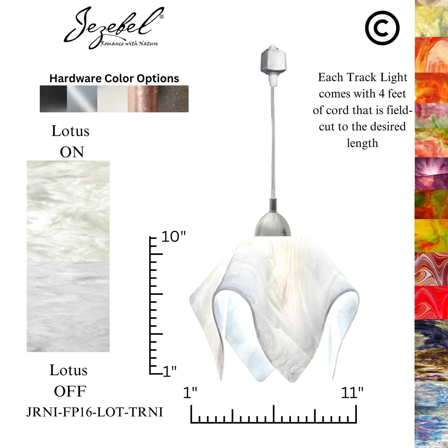 Jezebel Signature® Track Lighting Flame Pendant, Large