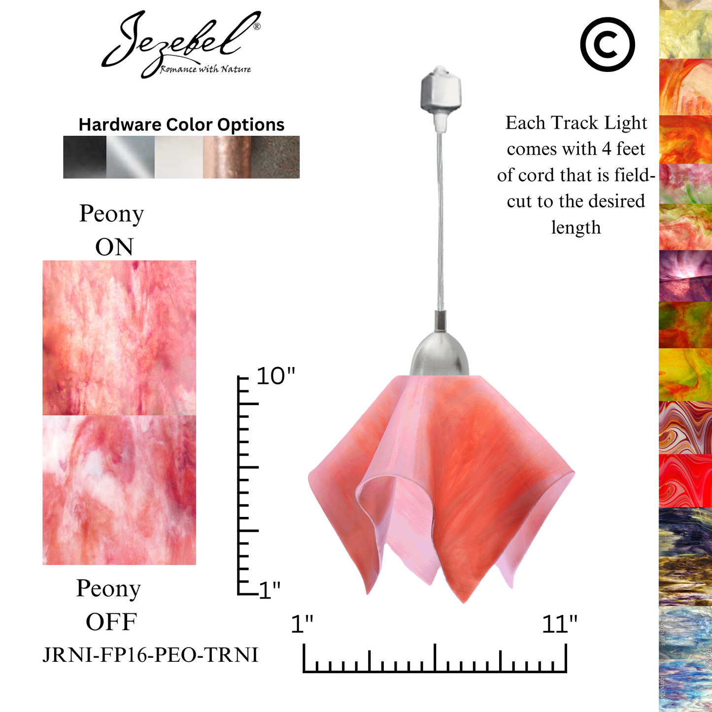 Jezebel Signature® Track Lighting Flame Pendant, Large