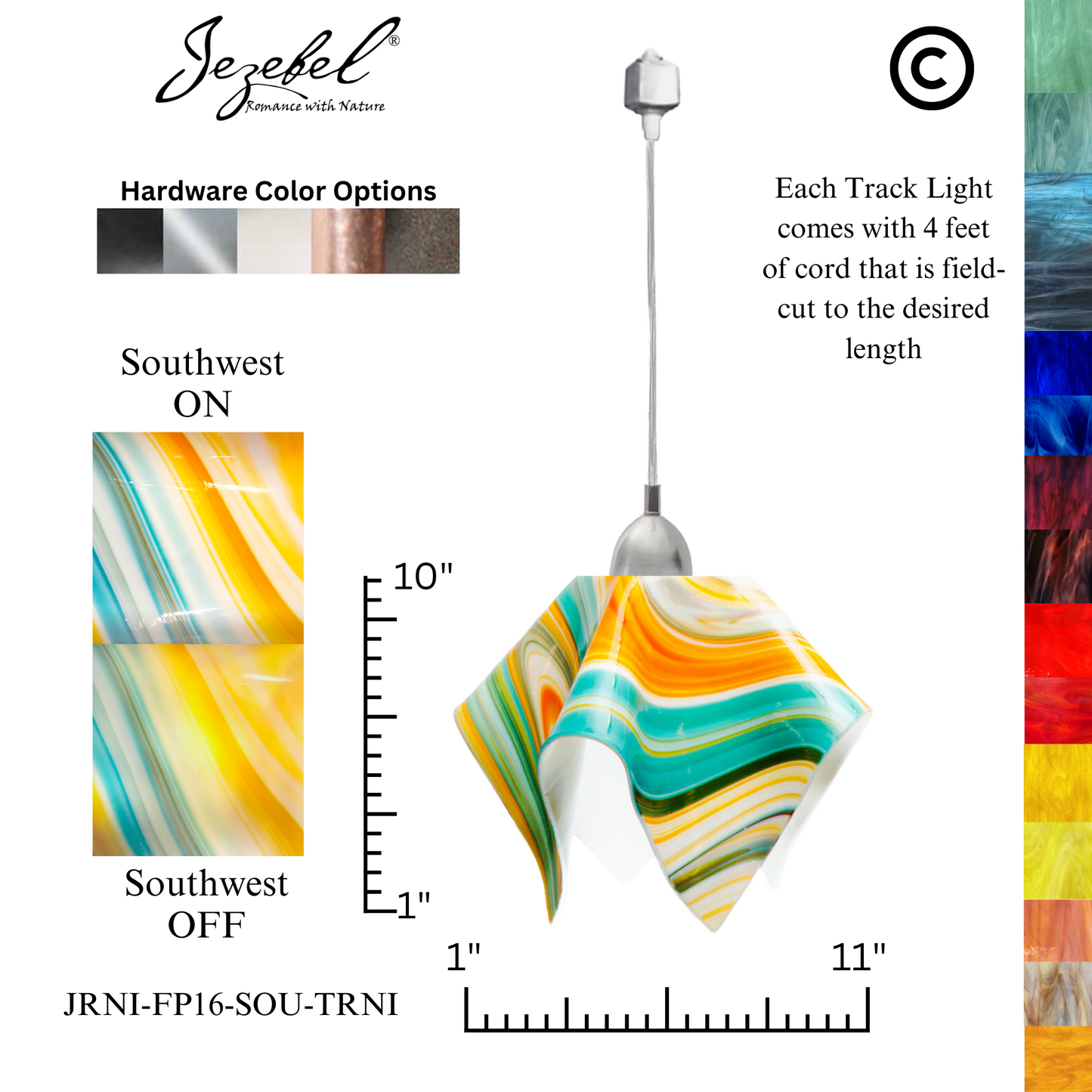 Jezebel Radiance® Track Lighting Flame Pendant, Large