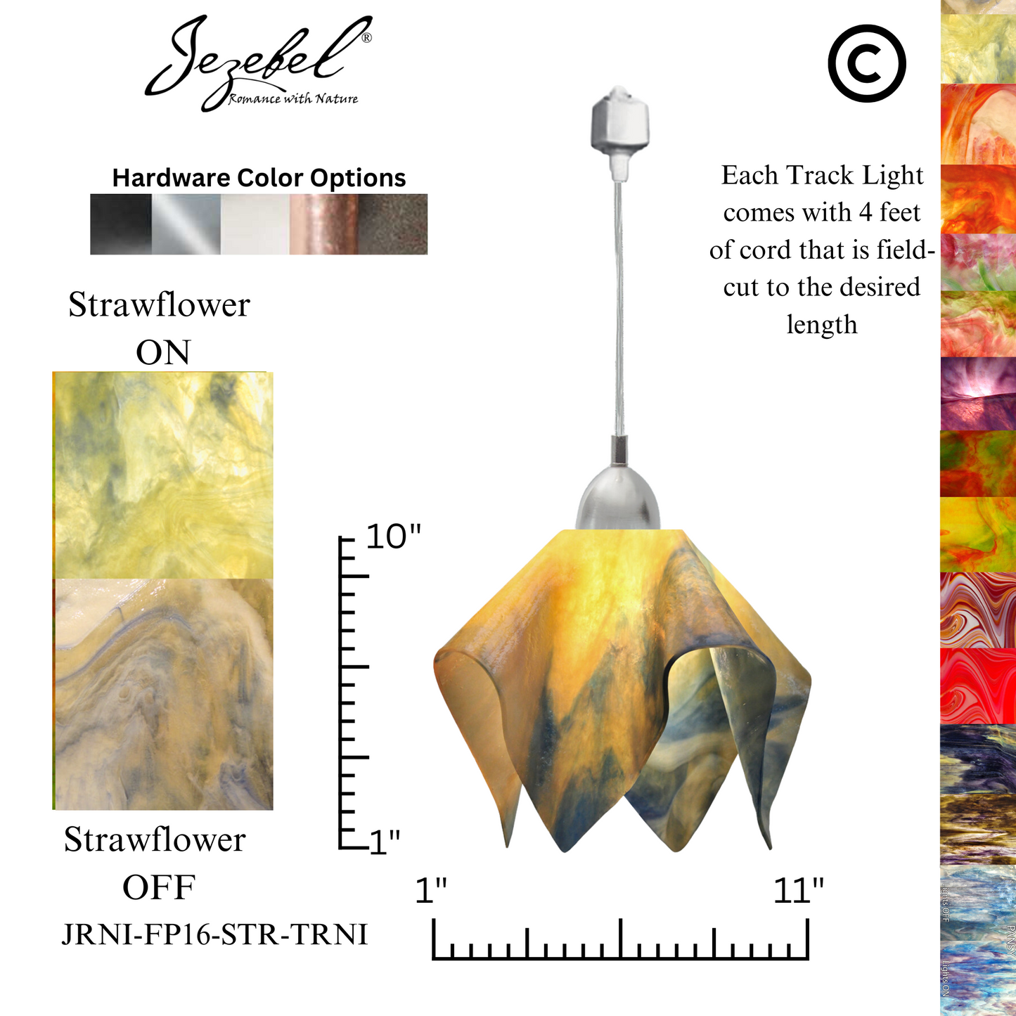 Jezebel Signature® Track Lighting Flame Pendant, Large