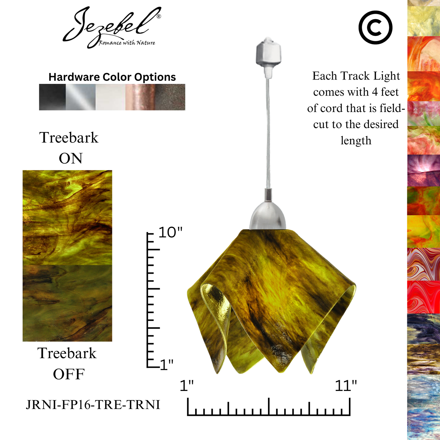 Jezebel Signature® Track Lighting Flame Pendant, Large