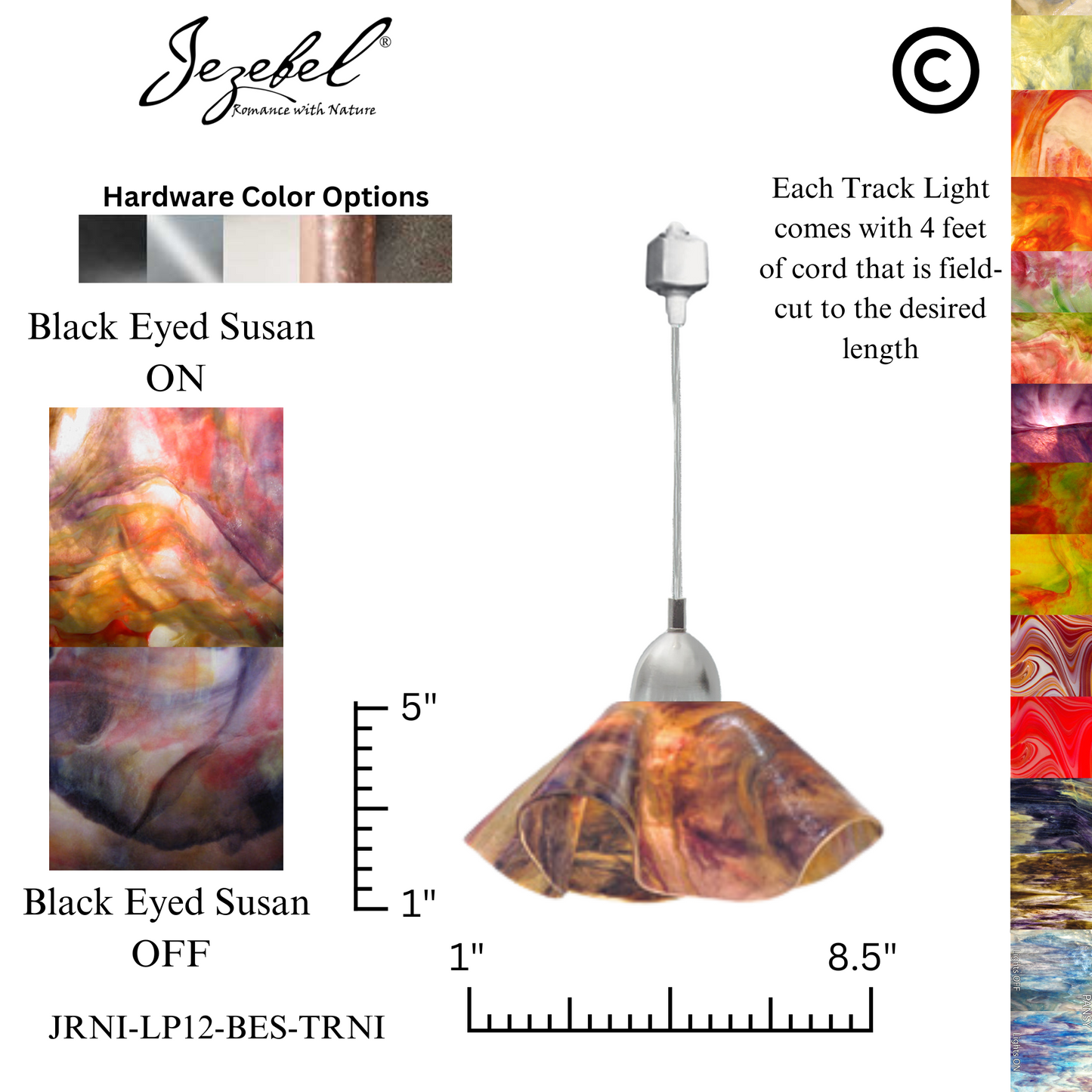 Jezebel Signature® Track Lighting Lily Pendant, Small