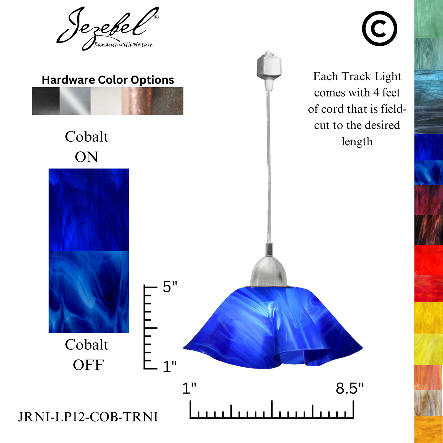 Jezebel Radiance® Track Lighting Lily Pendant, Small