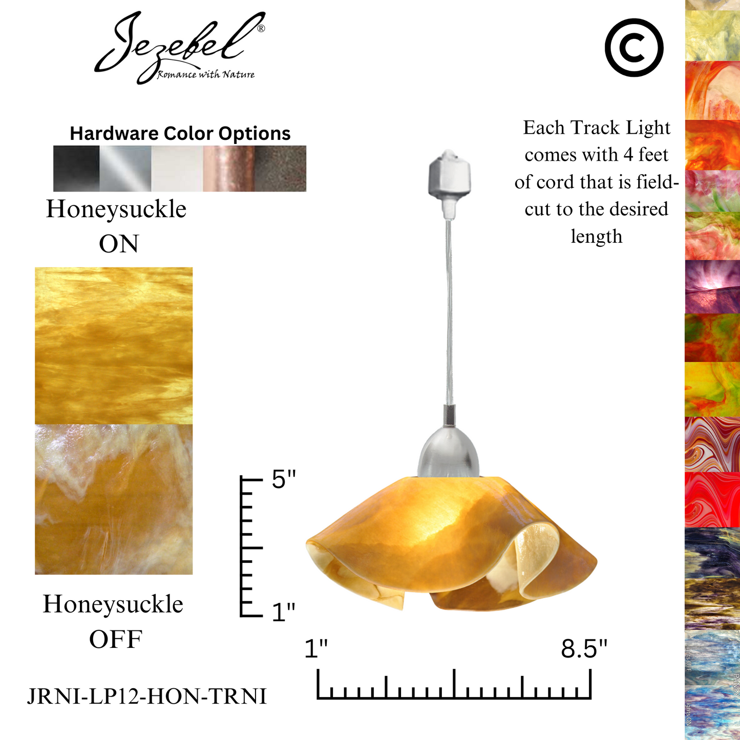 Jezebel Signature® Track Lighting Lily Pendant, Small