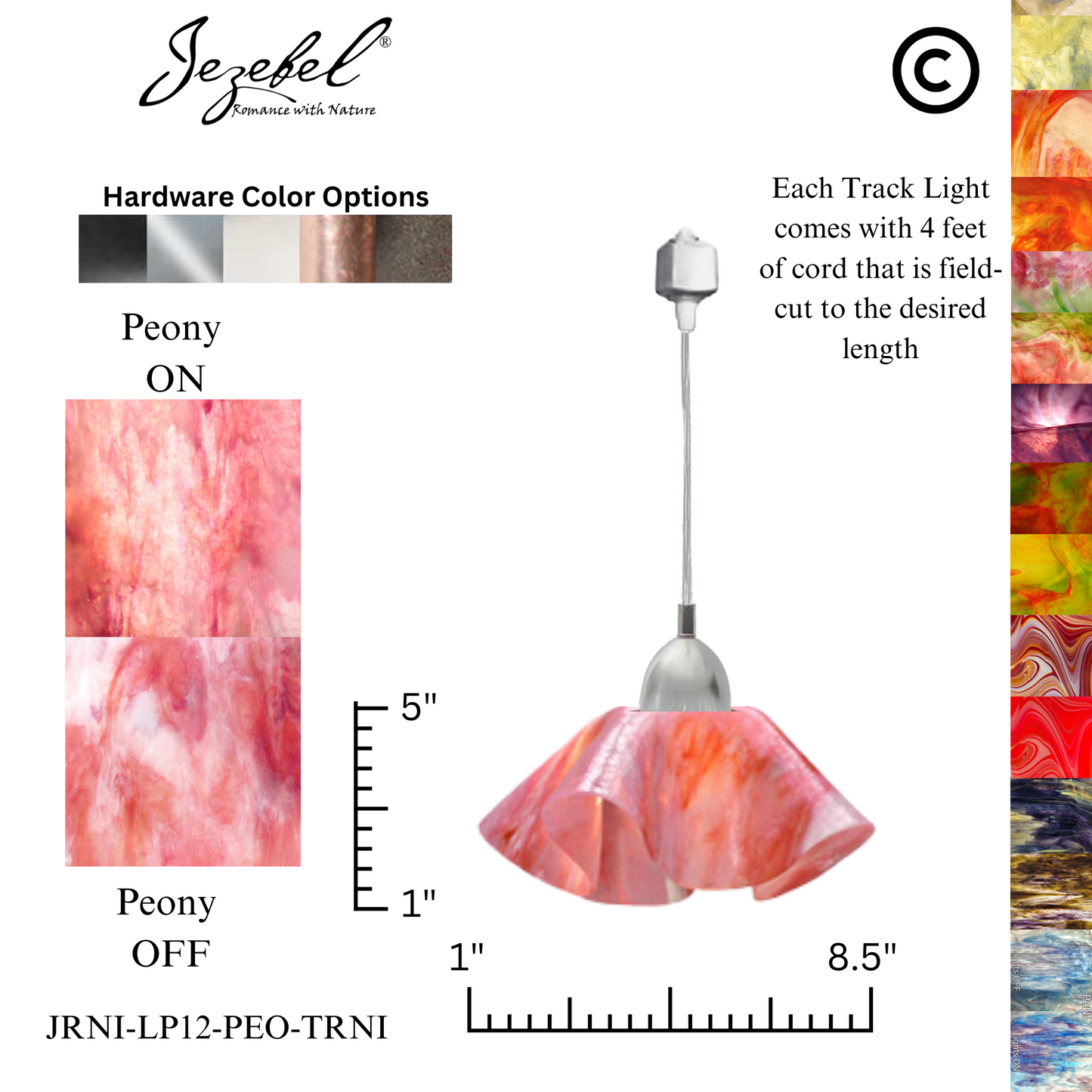 Jezebel Signature® Track Lighting Lily Pendant, Small