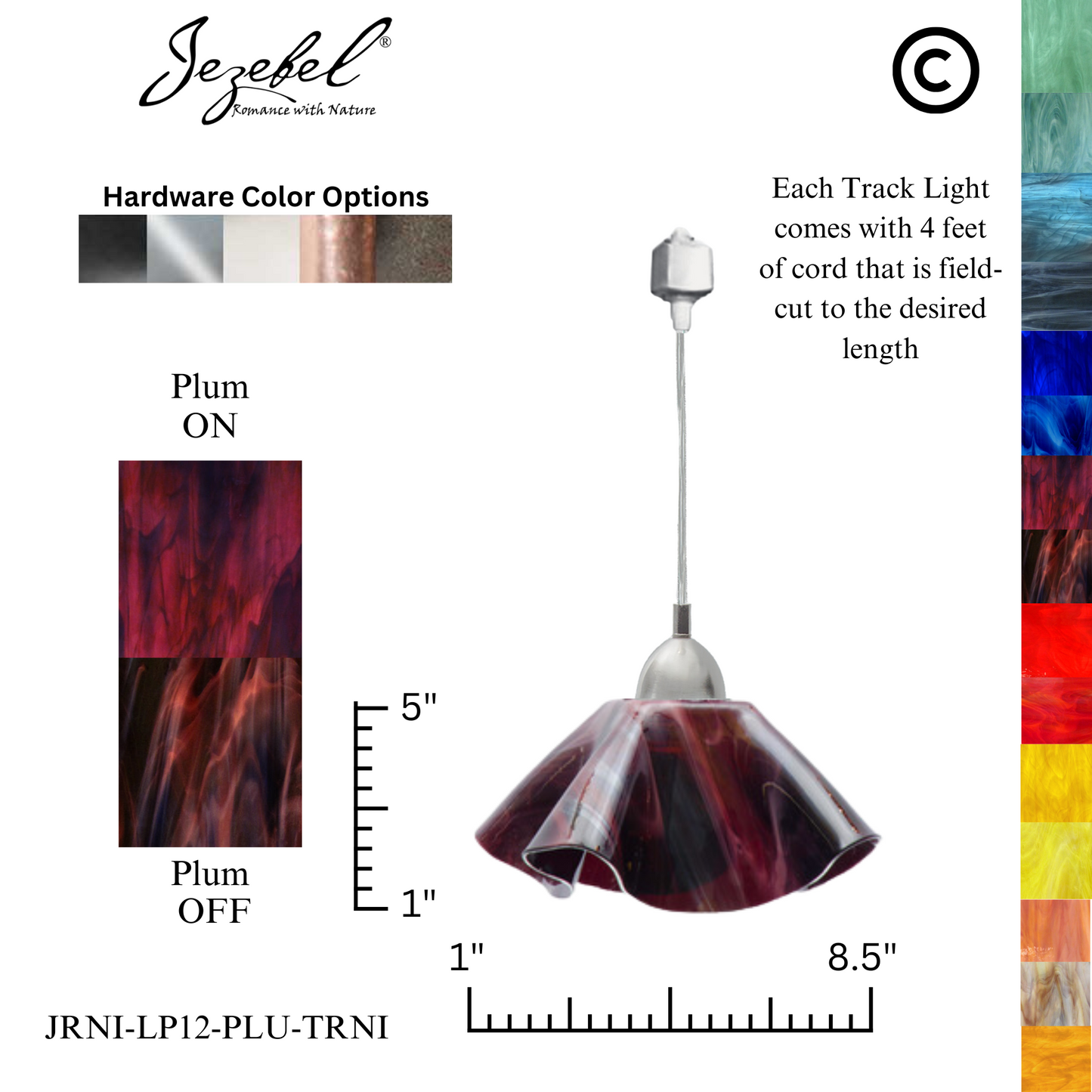 Jezebel Radiance® Track Lighting Lily Pendant, Small