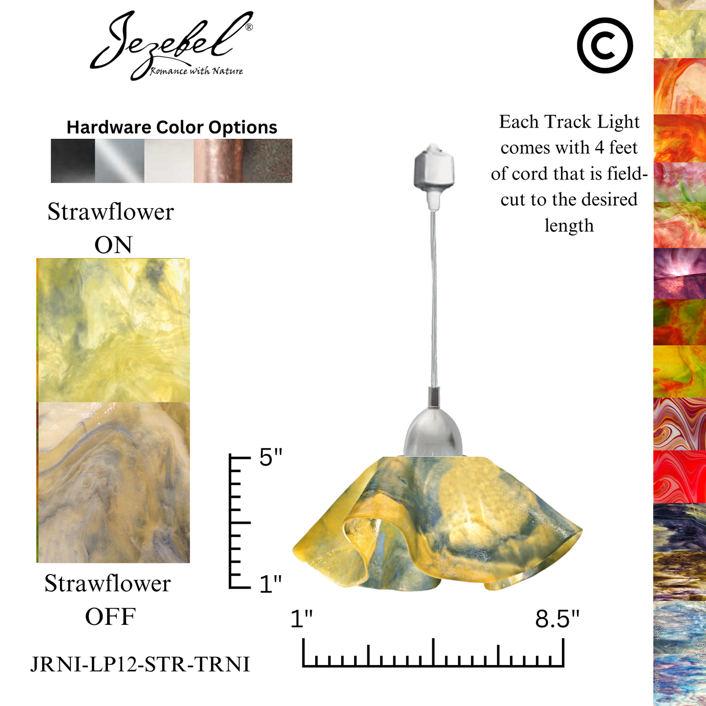 Jezebel Signature® Track Lighting Lily Pendant, Small
