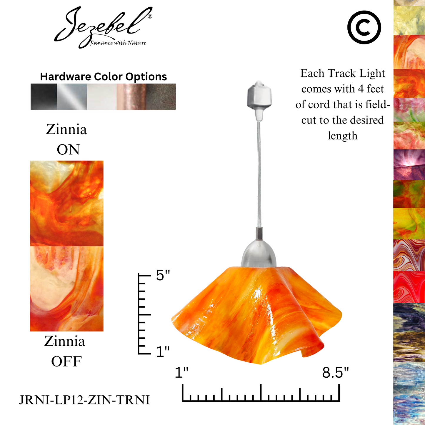 Jezebel Signature® Track Lighting Lily Pendant, Small