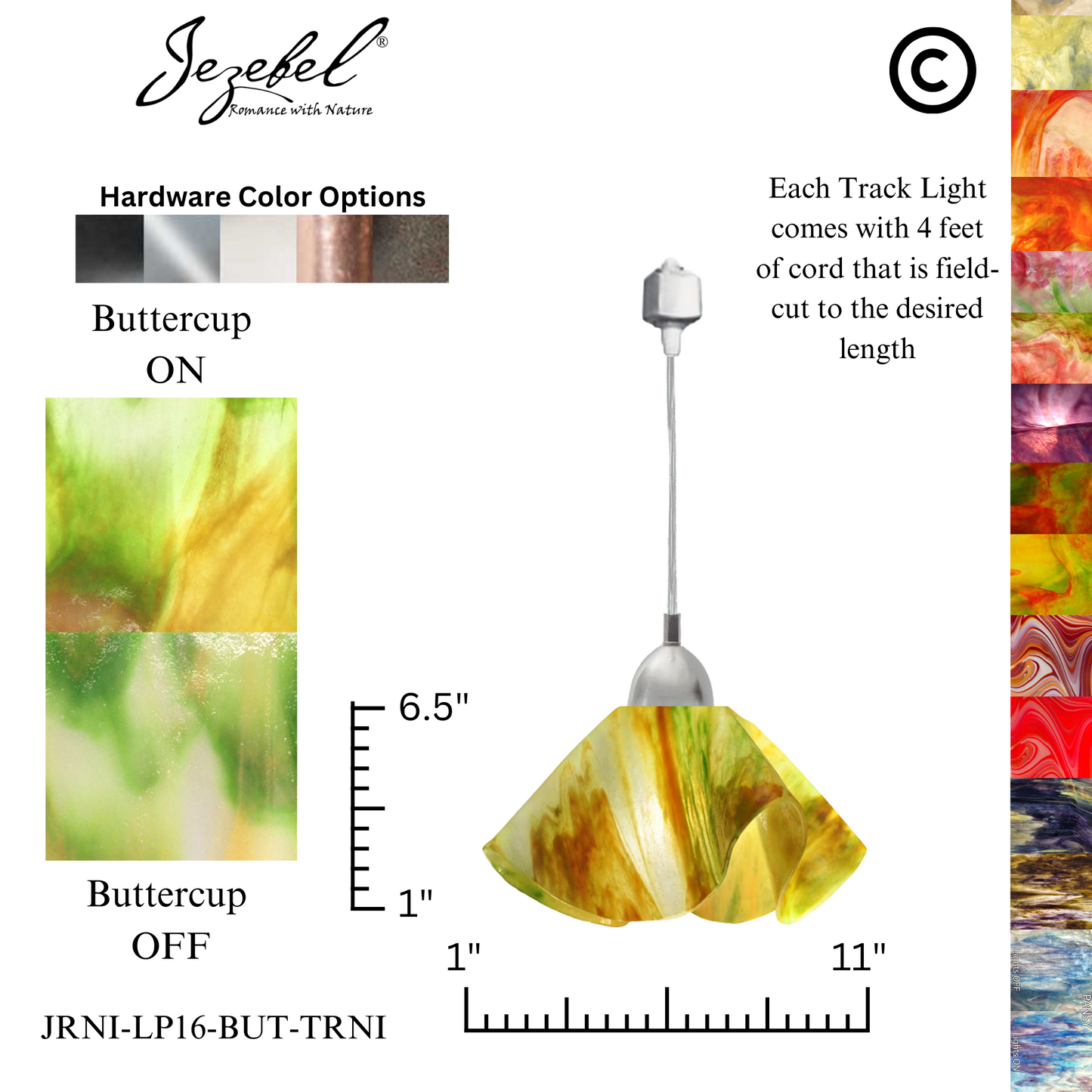 Jezebel Signature® Track Lighting Lily Pendant, Large