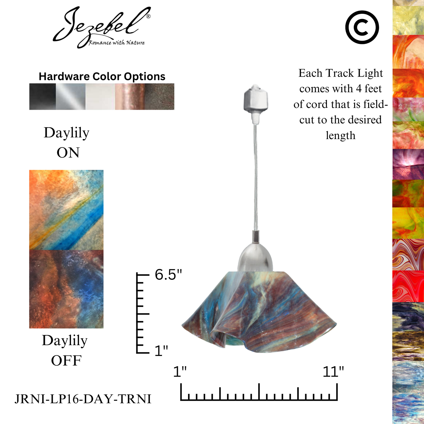 Jezebel Signature® Track Lighting Lily Pendant, Large