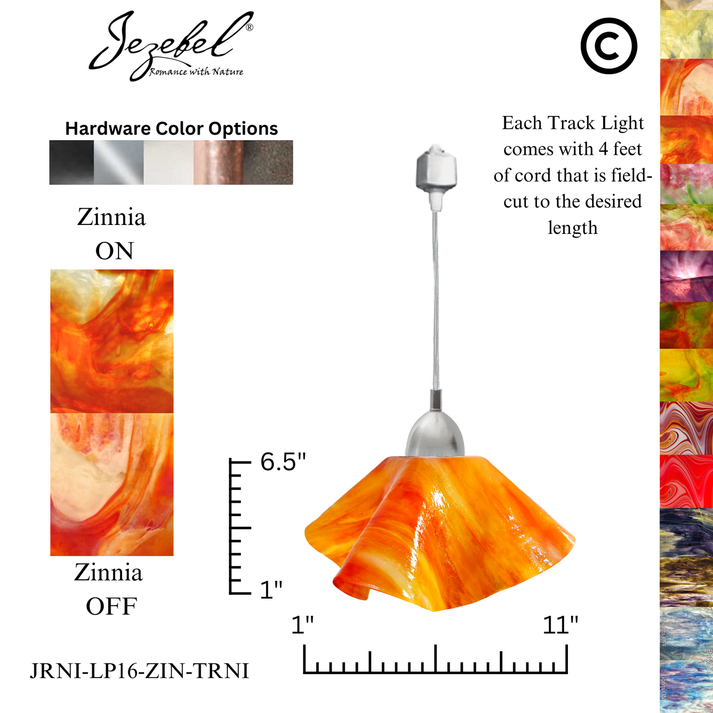 Jezebel Signature® Track Lighting Lily Pendant, Large