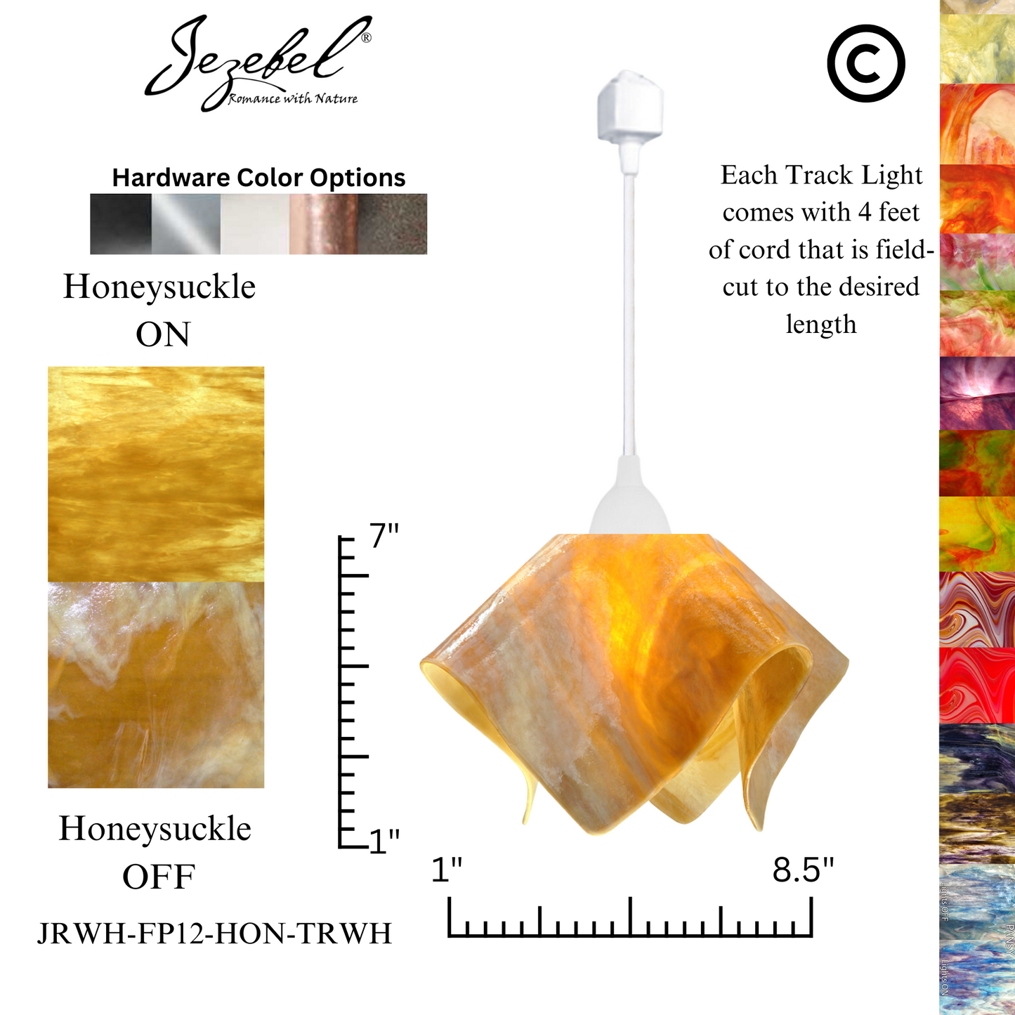 Jezebel Signature® Track Lighting Flame Pendant, Small