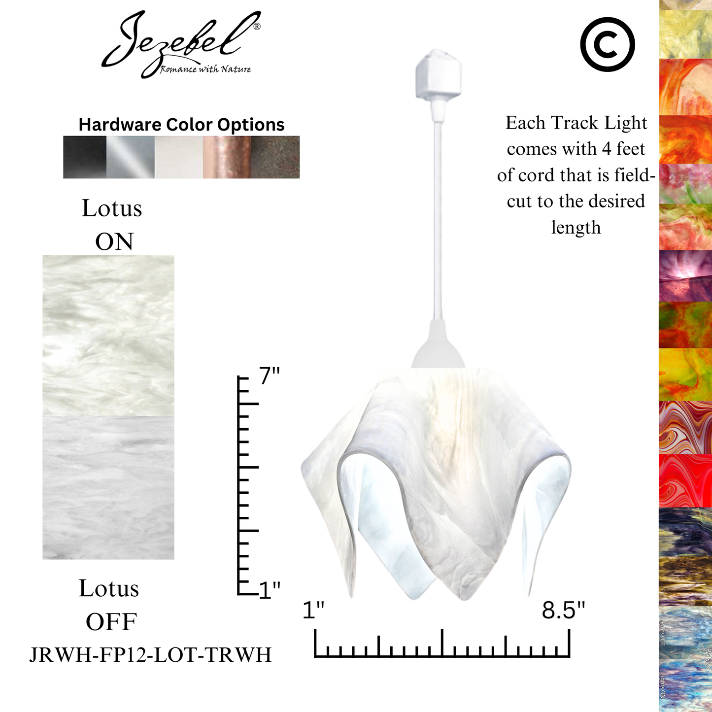 Jezebel Signature® Track Lighting Flame Pendant, Small