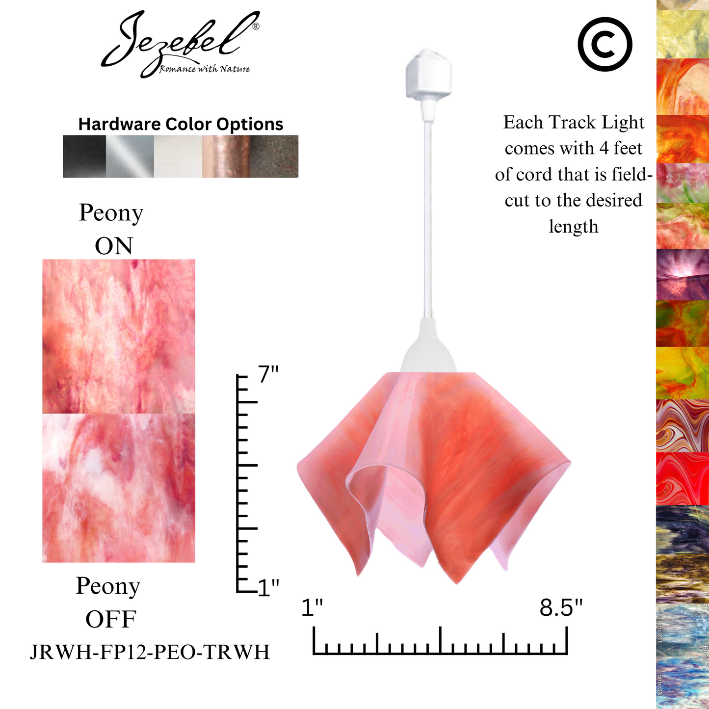 Jezebel Signature® Track Lighting Flame Pendant, Small