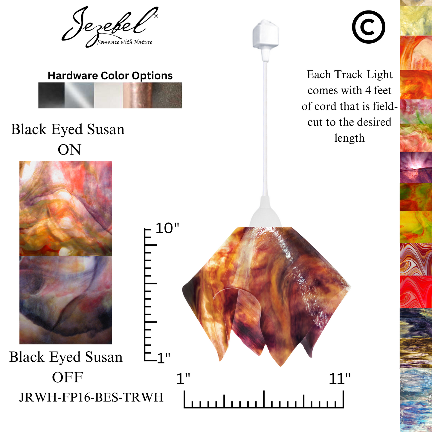 Jezebel Signature® Track Lighting Flame Pendant, Large
