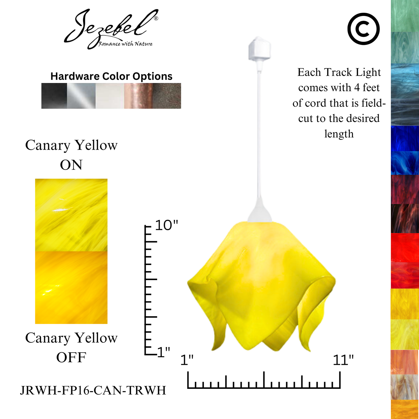 Jezebel Radiance® Track Lighting Flame Pendant, Large