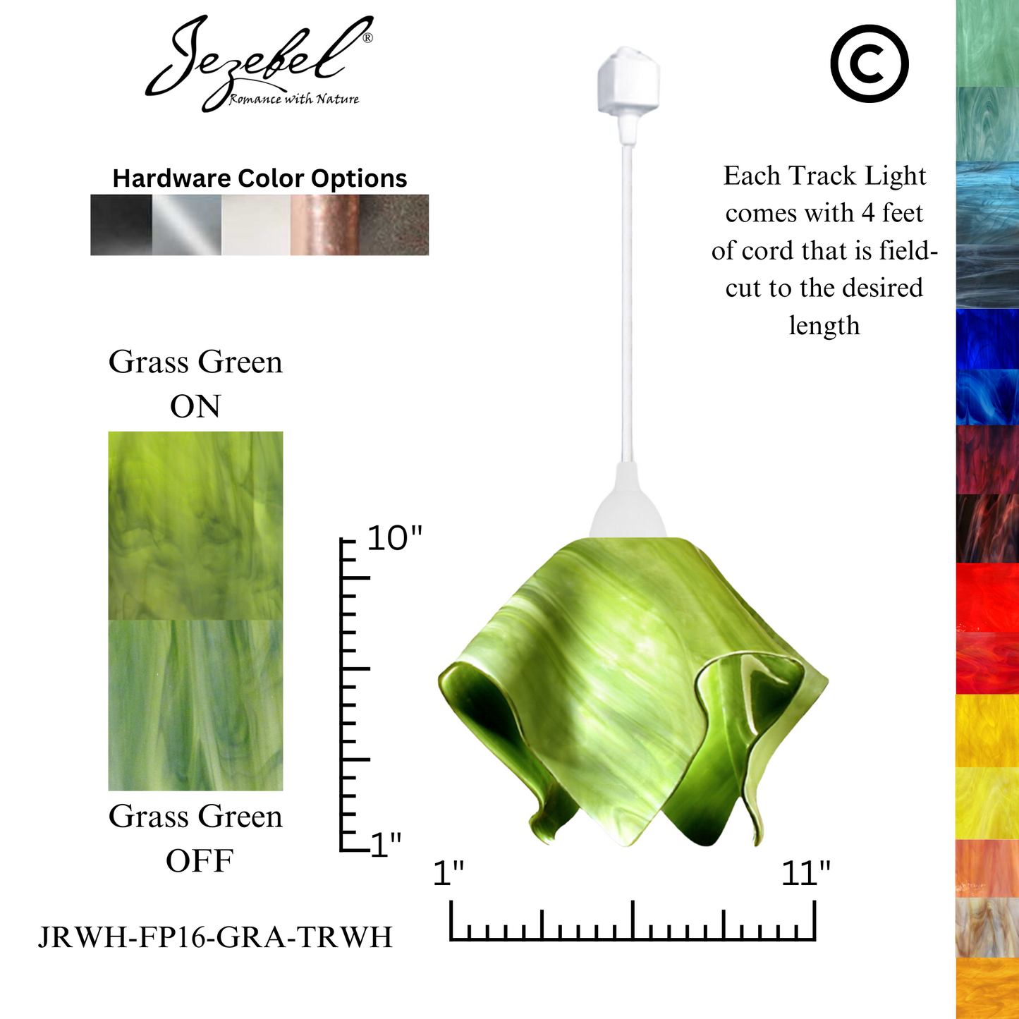 Jezebel Radiance® Track Lighting Flame Pendant, Large