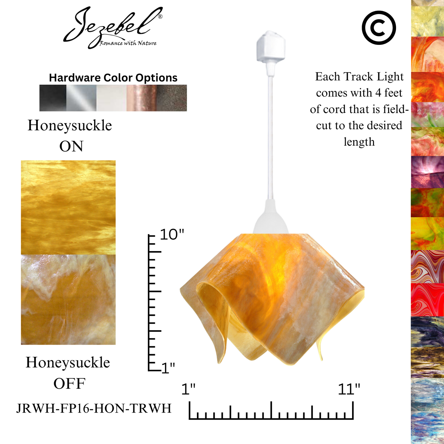 Jezebel Signature® Track Lighting Flame Pendant, Large