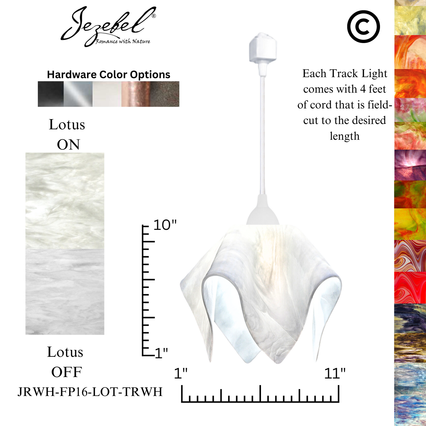 Jezebel Signature® Track Lighting Flame Pendant, Large