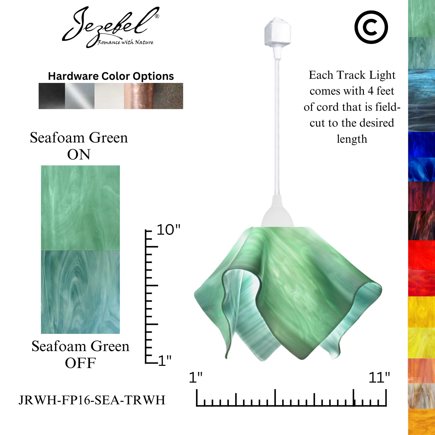 Jezebel Radiance® Track Lighting Flame Pendant, Large