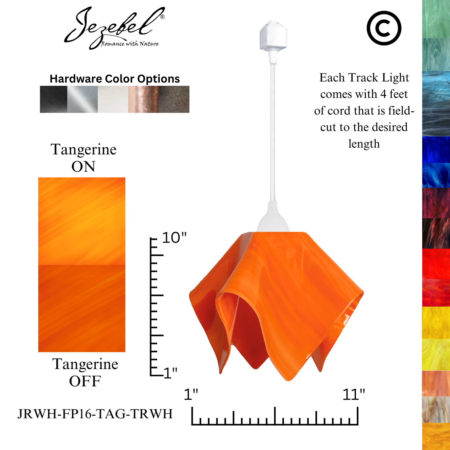 Jezebel Radiance® Track Lighting Flame Pendant, Large