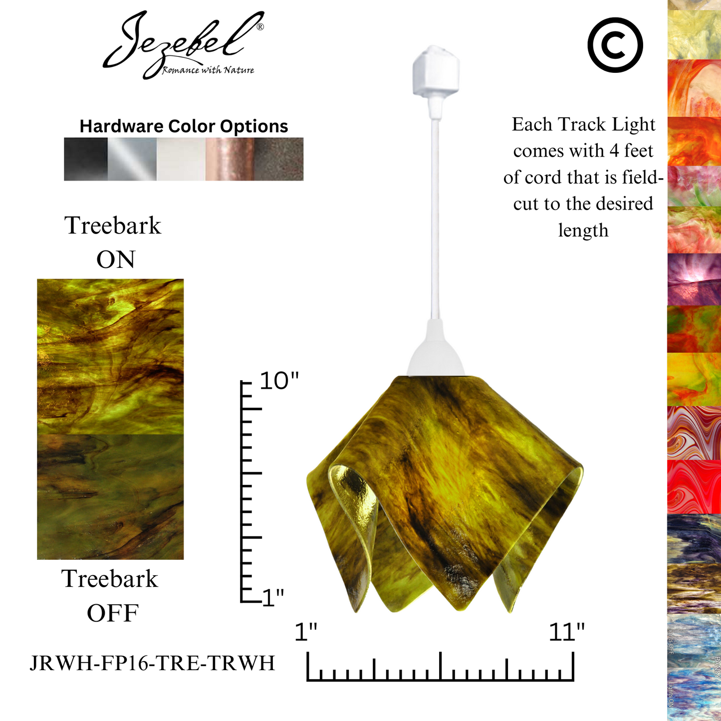 Jezebel Signature® Track Lighting Flame Pendant, Large
