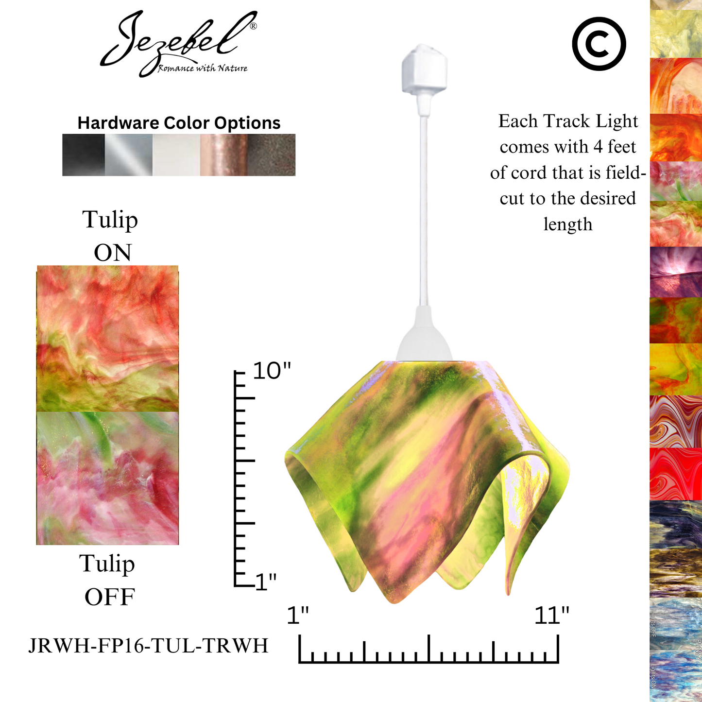 Jezebel Signature® Track Lighting Flame Pendant, Large