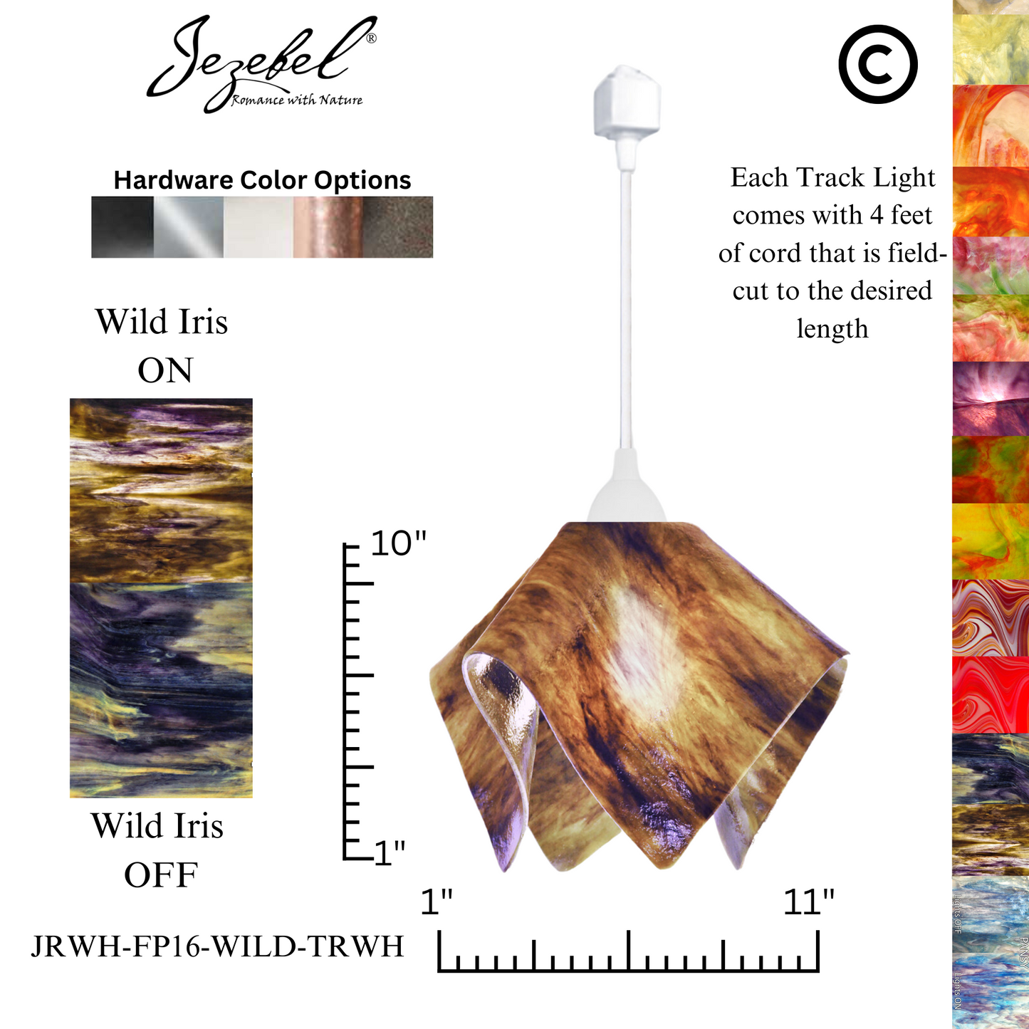 Jezebel Signature® Track Lighting Flame Pendant, Large