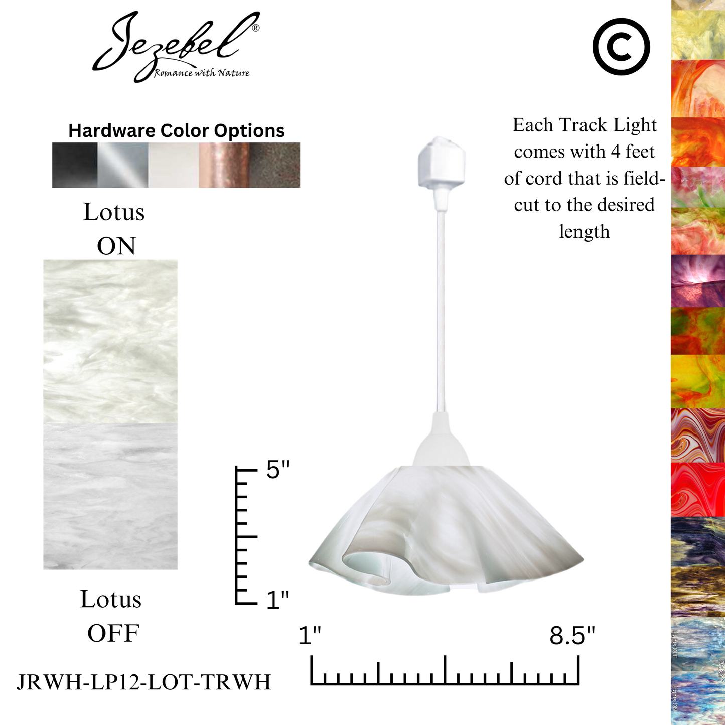Jezebel Signature® Track Lighting Lily Pendant, Small