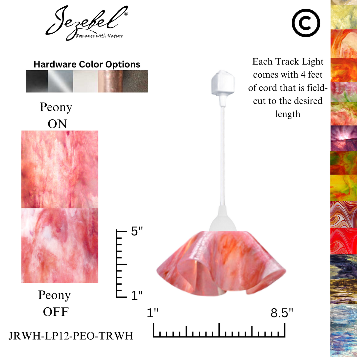 Jezebel Signature® Track Lighting Lily Pendant, Small