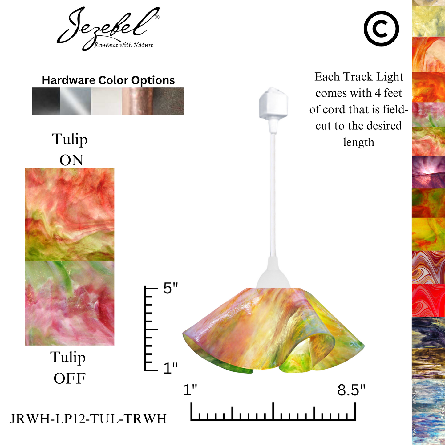 Jezebel Signature® Track Lighting Lily Pendant, Small