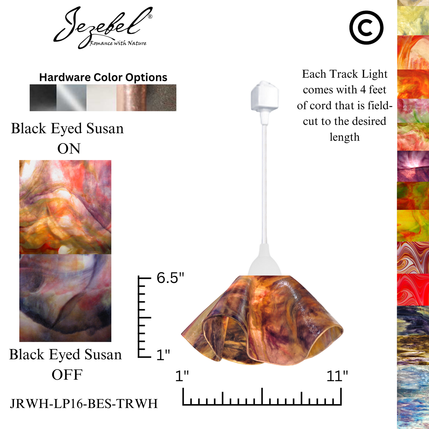 Jezebel Signature® Track Lighting Lily Pendant, Large