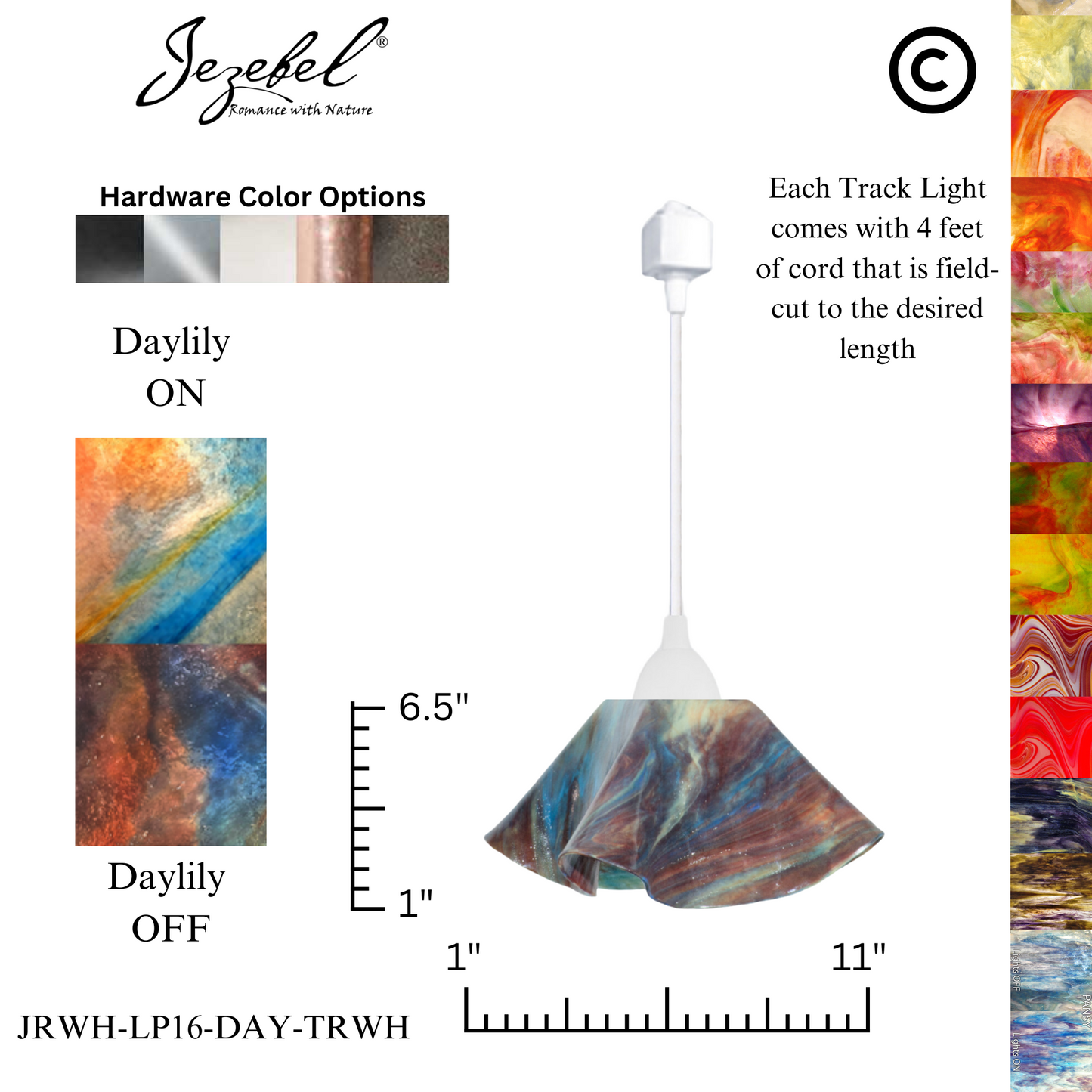 Jezebel Signature® Track Lighting Lily Pendant, Large