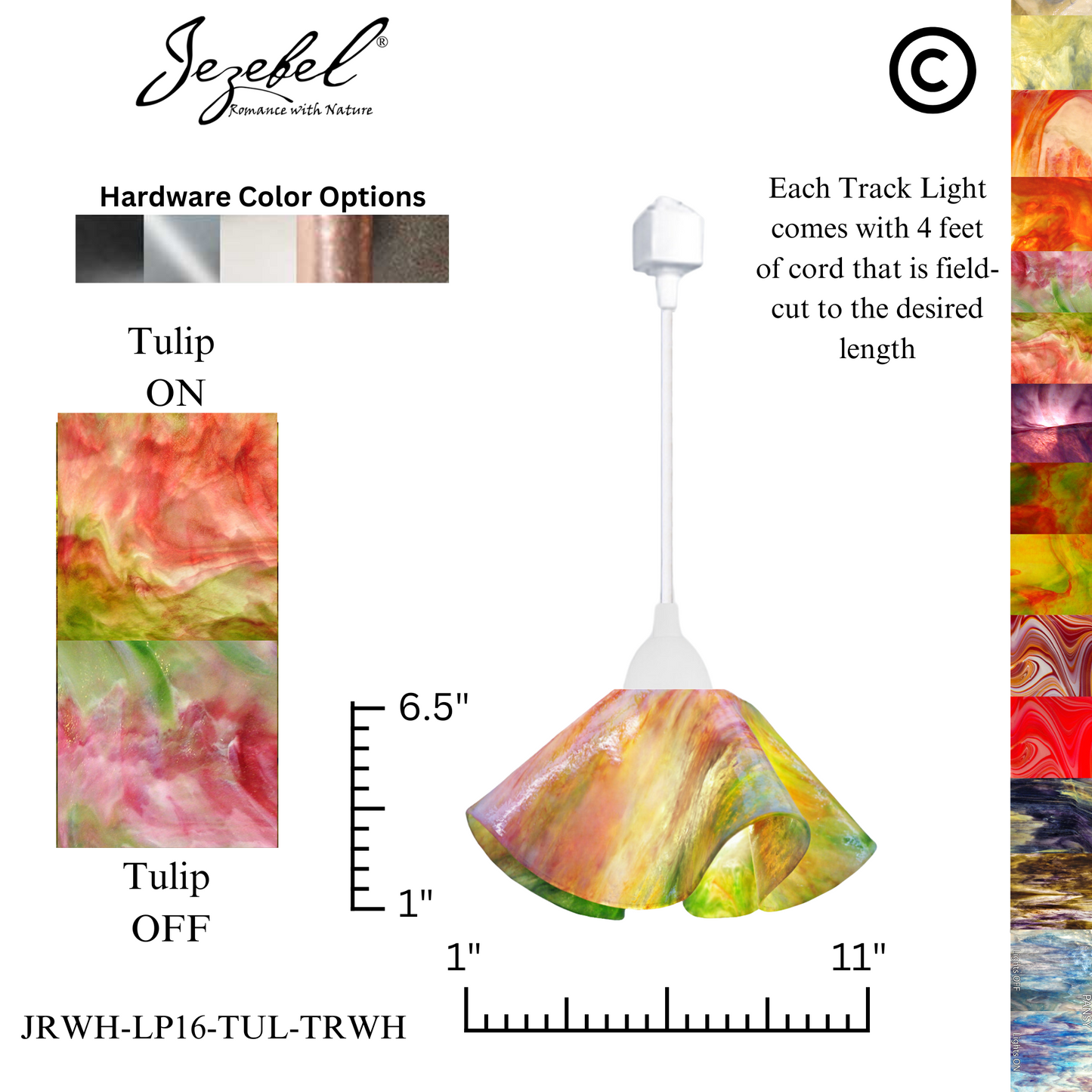 Jezebel Signature® Track Lighting Lily Pendant, Large